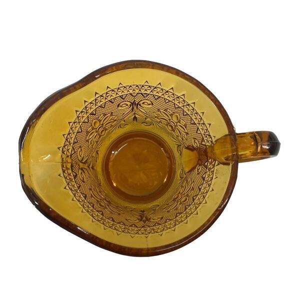 Vintage Indiana Glass Tiara Creamer Dish Amber Depression Glass - Picture 2 of 4